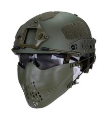 IKKI 2WAY FASTヘルメットに装着 PHOENIX 3バンド式 安定 曇らない 通気性良 男女兼用 タクティカル タクティカルギア フェイスガード サバゲー装備
