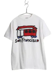 【お得なクーポン配布中!】 80s USA製 グラフィック イラスト プリント Tシャツ メンズ レディース S 程 オールド シングルステッチ ヘビーウェイト ヘインズ ホワイト