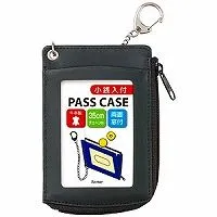 レイメイ藤井 単パスケース 小銭入れ 鎖付き ブラック GLP9006B のサムネイル