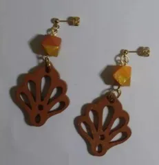 ハンドメイドアクセサリー　ナチュラルウッド　【No.116】