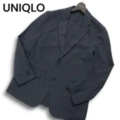22SS★ UNIQLO ユニクロ 通年 感動ジャケット アンコン テーラード ジャケット シングル 2ボタン Sz.L メンズ 灰 グレー