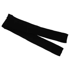 ベビー・子供用無地リブスパッツ 10分丈 黒 75cm レギンス