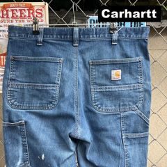 Carhartt カーハート メキシコ製 ダブルニー ラギットフレックス カーペンター ジーンズ W34 L34 ワーク デニム 10685
