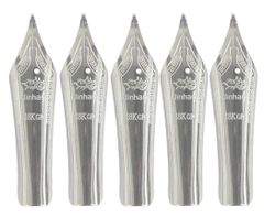 【人気商品】silver bent 159/450/750 nib 5点Fountainペン先スペアフィットJinhao万年筆 シルバー Gullor