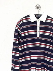 【CHAPS RALPH LAUREN】90s L/S ボーダーポロシャツ M チャップス ラルフローレン ヴィンテージ 古着