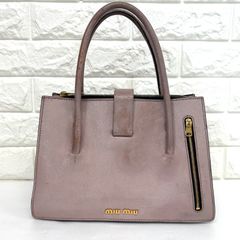 【訳あり】miumiu ミュウミュウ　ハンドバッグ　ピンク