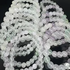 【数量限定！奉仕品】ブレスレット詰合せ★500グラム☆クリアペールカラー美しい蛍石☆爽やかな初夏を思わせるグラデーション☆天才の石☆グラデーションペールカラーフローライト【蛍石】【アメリカ産】