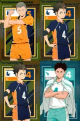 ux170 カード まとめ ハイキュー メタリック 田中龍之介 No.17 西谷夕 No.20 岩泉一 No.06 山口忠 No.19 メタリックカード ウエハース