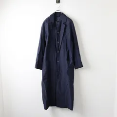 【値下げ】定価11万 2021SS ミナペルホネン mina perhonen sol mou コート 36/ダークネイビー コットンシルク ソルム ロング【2400014175127】のサムネイル