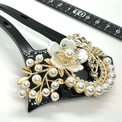 R7061番　番　簪和装小物　 バチ型 結婚式 パール 簪 留袖 着物 髪飾り