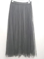 ◇ Θ green label relaxing UNITED ARROWS ロング ギャザー チュール スカート ブラック レディース E  【1506250010718】