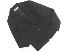 NATURAL BEAUTY BASIC ナチュラルビューティーベーシック ストライプ テーラード ジャケット sizeM/黒 ◇■ レディース