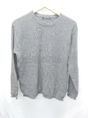 ◇ ⊇ nano universe ナノ ユニバース 長袖 ニット セーター サイズL グレー レディース E  【1409250034886】