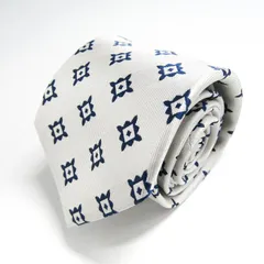 パーフェクトスーツ ブランド ネクタイ  シルク 小紋柄 総柄 PO メンズ ホワイト P.S.FA 【中古】
