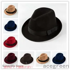 【人気商品発売中】5カラーから選べる！つば広フェルト中折れハットメンズレディース男女兼用つば広秋フェルトつば広ハットレディース