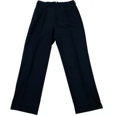 極 美品 MAISON MARGIELA メゾンマルジェラ ワイドスラックス ウール パンツ ボトムス 50サイズ メンズ ブラック 34201のサムネイル