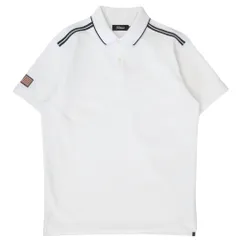 美品 TITLEIST タイトリスト スターズ＆ストライプス ポロシャツ ゴルフウェア カットソー 半袖 TLPMS117J サイズLL 白 ホワイト メンズ 古着 中古 USED
