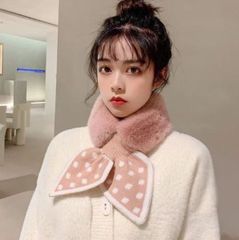 フェイクファーマフラー　可愛いティペット　ピンク