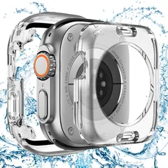 【在庫処分】Ultra ケース 2/1 アップルウォッチ カバー 防水ケース Watch ガラスフィルム 一体型 2 in 1 Apple 前後の保護 Apple Watch カバー PC素材 対応 軽量 日本旭硝子材 二重構造 アップルウォッチ ケース BE