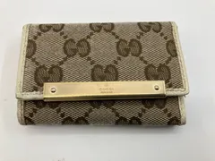 グッチ　GUCCI 6連キーケース GGキャンバス ブラウン 　送料無料