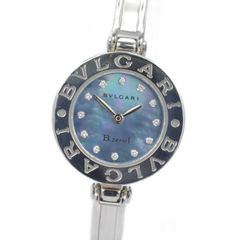 ブルガリ BVLGARI BZ22S ビーゼロワン レディース腕時計 ダイヤ12P シェル文字盤 クォーツ SS シルバー 人気 ブランド 高級 時計 ギフト 【中古】