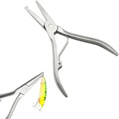 鉗子 (115mm) スプリットリングプライヤー 鉗子 はさみ 釣り具 釣り道具 リングプライヤー 釣り 針はずし 二重カンペンチ 二重リング ステンレス カンシ 丈夫で耐久 フォーセップ かんし ルアー 携帯型