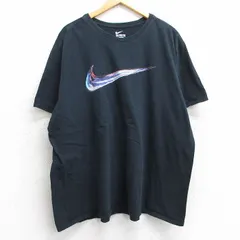 XL/古着 ナイキ NIKE 半袖 ブランド Tシャツ メンズ ビッグロゴ 大きいサイズ クルーネック 黒 ブラック 25aug06 中古