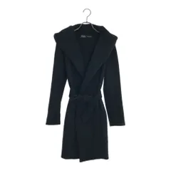 ザラ ガウンコート S ブラック ZARA フード付き レディース 古着 【240121】