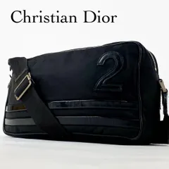 美品✨クリスチャンディオール ショルダーバッグ CD金具 ナイロン ブラック