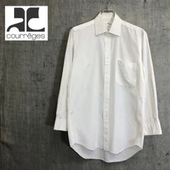courreges homme 長袖シャツ　Mサイズ クレージュ courreges homme シャツ ワイシャツ コットン 長袖