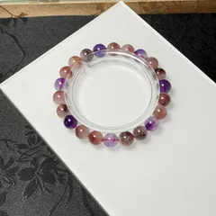 夢色 EU製 ★スーパーセブン★パワーストーン ブレスレット 天然石 綺麗 お守り 8.3-8.8mm ZB8989