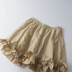 VALENTINO ヴァレンティノ 裾フリル装飾 ナイロンフレアスカート 9/ベージュ ボトムス【2400013402880】のサムネイル