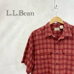 L.L.Bean エルエルビーン チェック 半袖 シャツ O XL トップス  レッド  メンズ