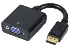 訳ありDisplayPort to VGA 変換アダプタ　DP-VGA D-Sub 15ピン　オス－メス　20cm