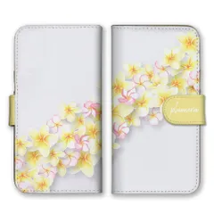 iPhoneXR  ケース 手帳型 アイフォンXR スマホケース 携帯ケース プルメリア ハワイアン ハワイ レイ 花の冠 南国 花柄 ボタニカル フラワー おしゃれ かわいい カラー01