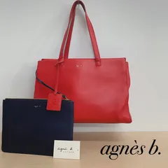 agnes b. アニエスベー 牛革 本革 レディース トートバッグ ポーチ付き Bkr6-18