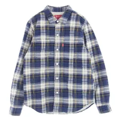 Supreme シュプリーム ジャケット 15AW Flannel Sherpa Shirt フランネル シェルパ シャツ チェック ジャケット 内ボア ブルー系 マルチカラー系 S【中古】のサムネイル