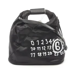 エムエムシックス MM6 ショルダーバッグ JAPANESE ジャパニーズ SB6WD0026P7184T8013 ブラック ナイロン レザー 2wayトートバッグ レディース 新品