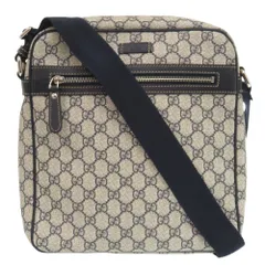 グッチ GGスプリームキャンバス ネイビー ベージュ 201448 ショルダーバッグ 紺 0088 GUCCI