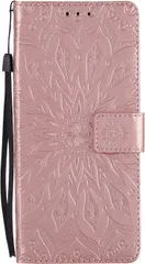 DEMUXI Samsung Galaxy 手帳型ケース サイドマグネット PU合皮 カード収納 TPU ストラップ付き スタンド機能( ローズゴールド,  Samsung Galaxy S9)