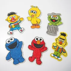 ㉜　アイロンワッペン　ワッペン セサミストリート 6点セット M アイロン