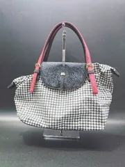 ◇ anySiS エニィ スィス 千鳥柄 ポケット多め ハンドバッグ ブラック レディース E  【1304050022470】