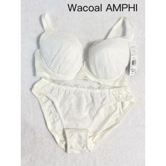 【新品】 Wacoal AMPHI  ワコールアンフィ　定価2,990円　ブラジャー＆ショーツセット  E75/L  送料込み  6456085