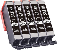 ブラック エプソン用 EPSON 互換インク SAT互換インク SAT インク SAT-BK ブラック 5本 対応機種:EP-712A /EP-713A /EP-714A /EP-812A /EP-813A /EP-814A【大容量/残量表示/個包装/安心三年