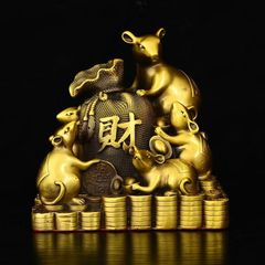 【縁起物】　ねずみの置物 開運 干支の置物 ネズミ ねずみ 置物 干支 風水 縁起物 金運