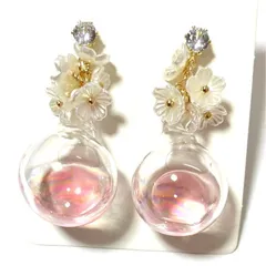 お花ウォーターガラスドームピアス2
