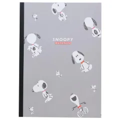 【メール便】スヌーピー 横罫ノート B5クロスノート Snoopy monotone ピーナッツ カミオジャパン 新学期準備文具 キャラクター グッズ 