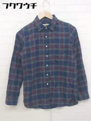 ◇ GLR Standard チェック 長袖 シャツ ブラウス サイズ 36 ネイビー グレー レッド レディース  【中古】 【1107230005566】