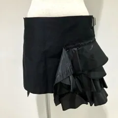 コムデギャルソン フリル プリーツ ミニ丈 巻きスカート COMME des GARCONS - コムデギャルソン フリル プリーツ巻きミニ