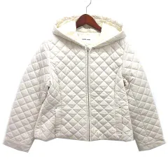 未使用品 レッセパッセ LAISSE PASSE フード付き ダイヤキルト 中綿 ショート コート ジャケット アイボリー 38 37221122900のサムネイル